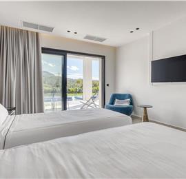 5 bedroom luxury seaside villa with indoor & outdoor pool, near Acharavi, sleeps 10